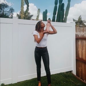 SOLD Black Leather Pants